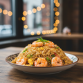 Fried rice shrimp